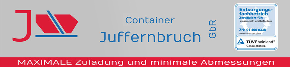 „Container Juffernbruch Gbr“-Logo, zur Startseite